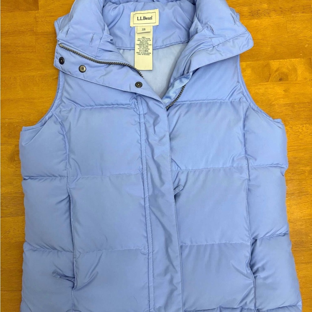 L.L. Bean Women's Pale Blue Quilted Puffer Vest